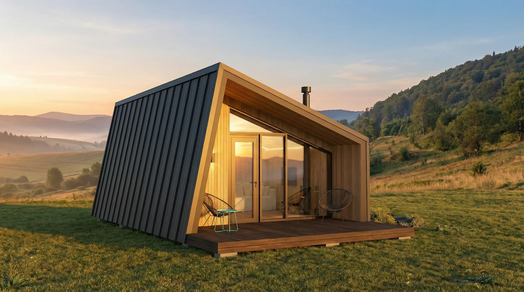 QHome Delta modular home with protected terrace