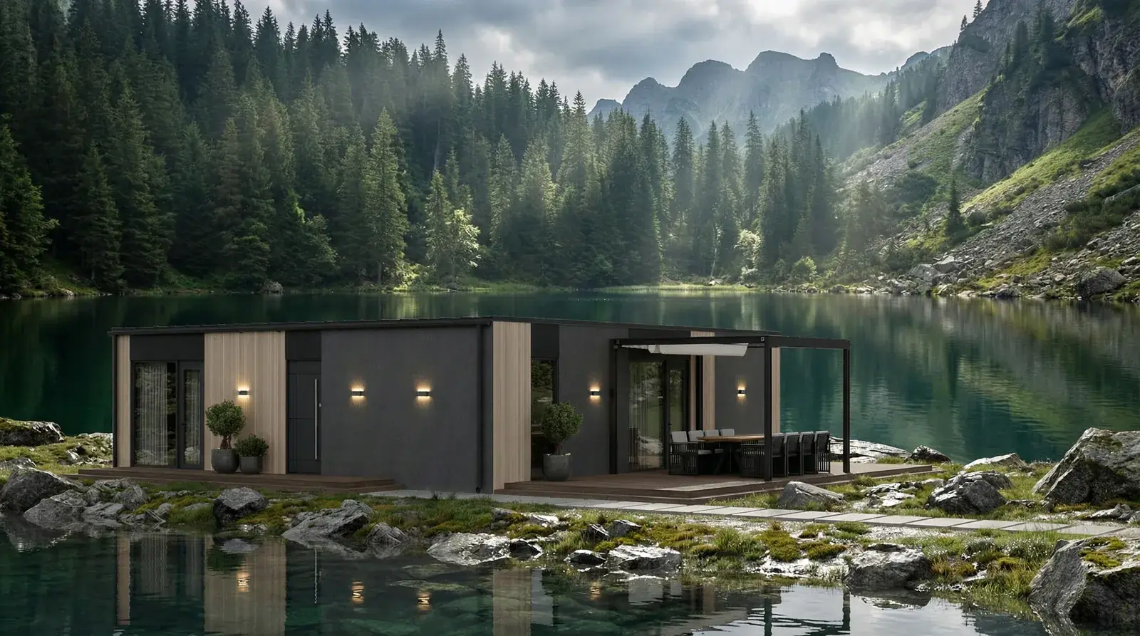 Lumen QHome modular house for campsite