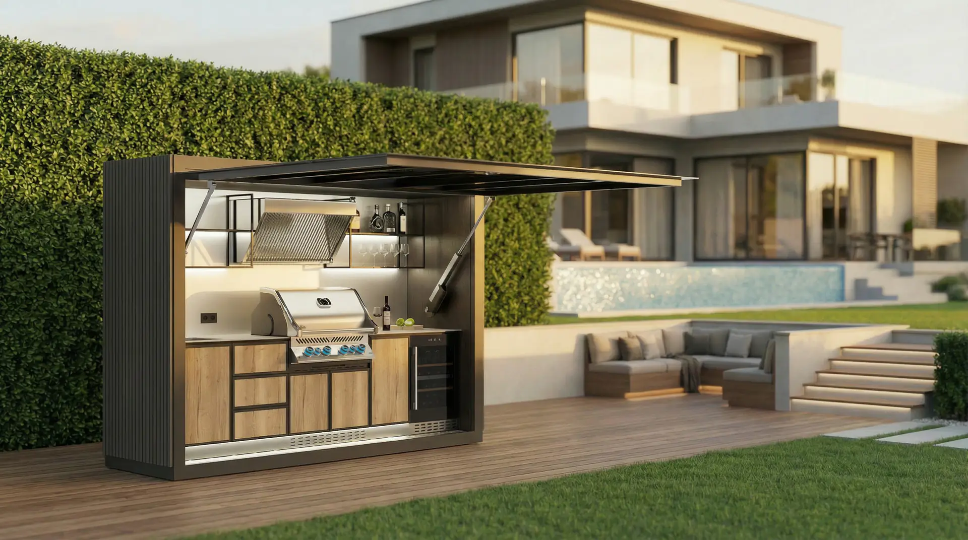 Vineyard hospitality modular service area